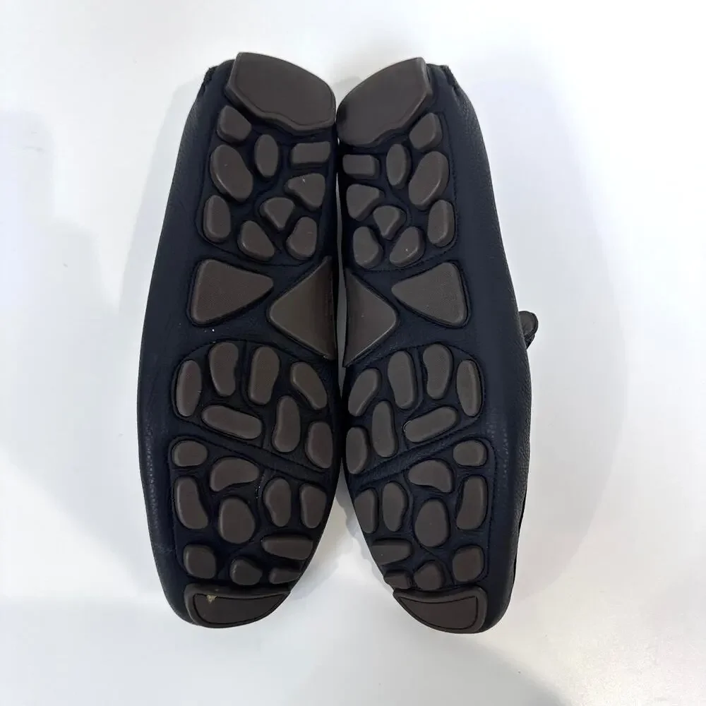 Salvatore FERRAGAMO Grandioso Black Leather Gancini Bit Driving Loafer 10.5 Shoe